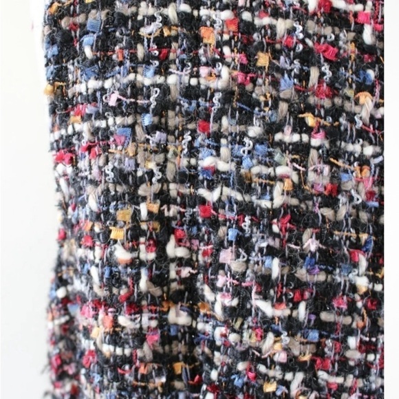 Talbots Women’s Sleeveless Shift Dress Size 14 Tweed Fringe Royalcore - Picture 10 of 15